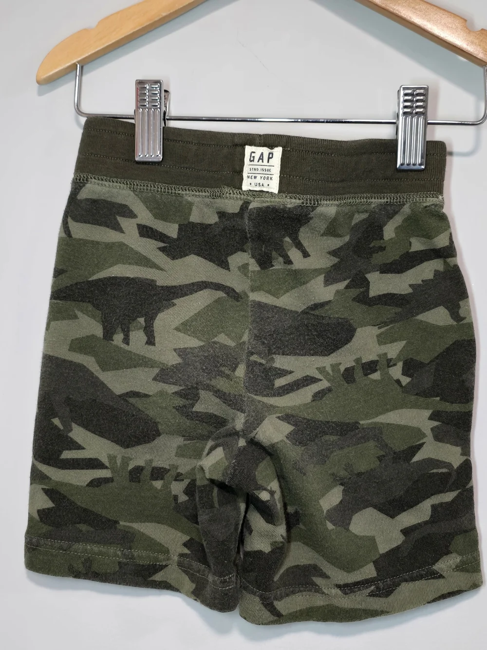 GAP Green Camo Drawstring Shorts